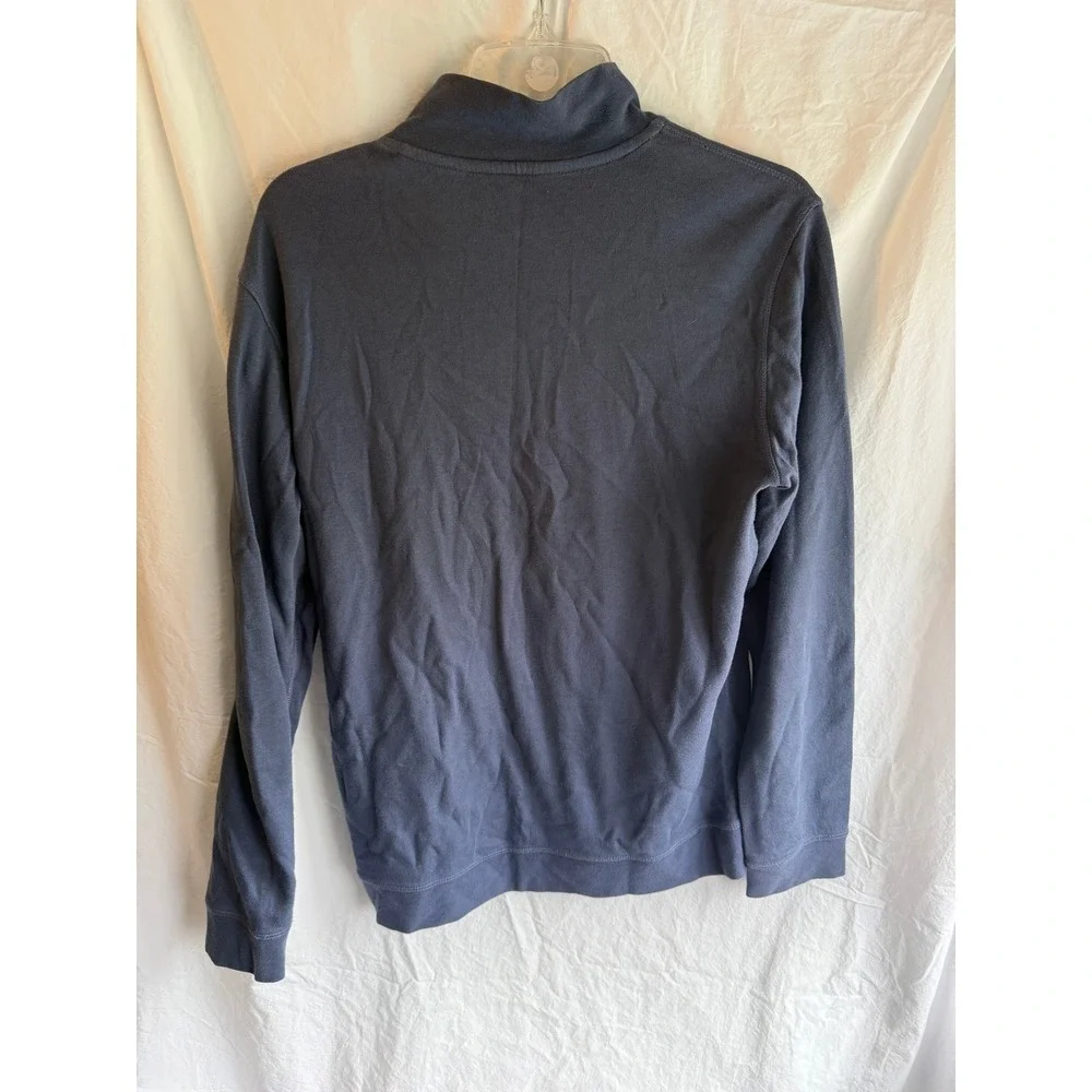 Black‎ Brown 1826 Mens Quarter Zip Pullover Navy Blue Mock Neck Sweater Small
